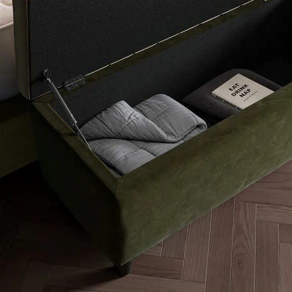 Alara Velvet End of Bed Storage Ottoman 3