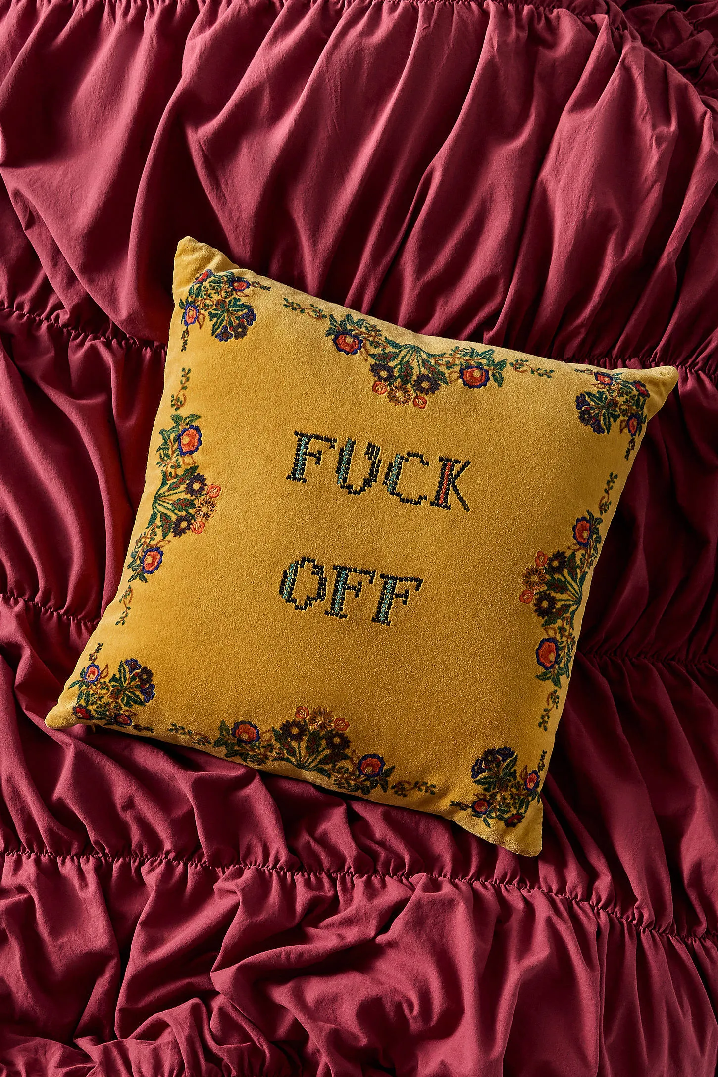 F*ck Off Cushion - Sun Yellow