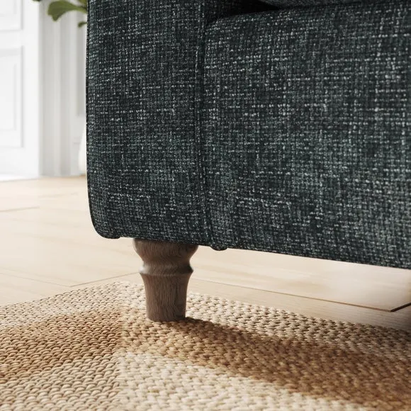 Flori Chunky Chenille Corner Chaise Sofa 4