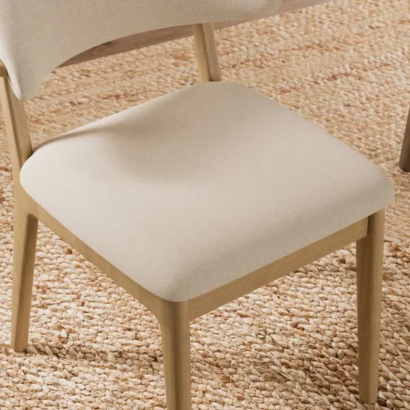 Hugh Modern Stained Dining Chair, Fabric 4