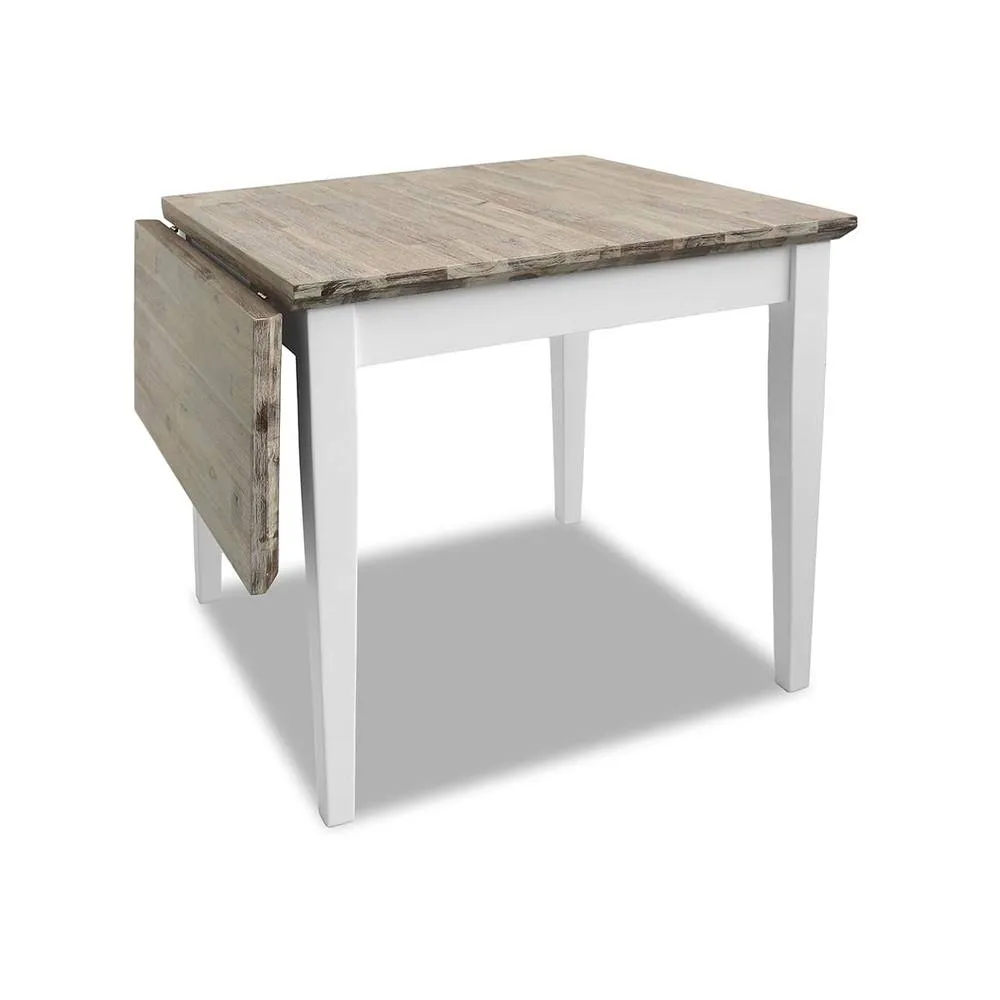 Statement Furniture Florence Square Extendable Kitchen Dining Table in White 2