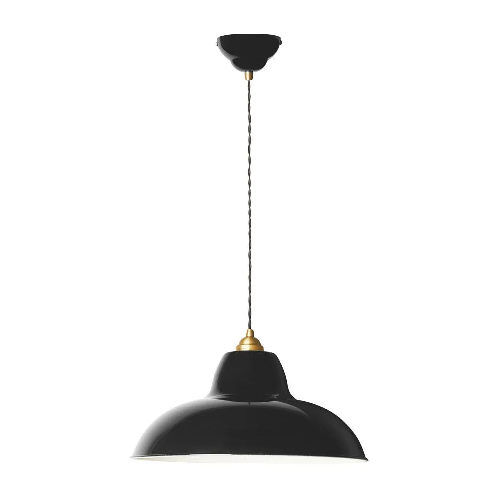 Anglepoise Original 1227 Brass Midi Wide Pendant Jet Black 2