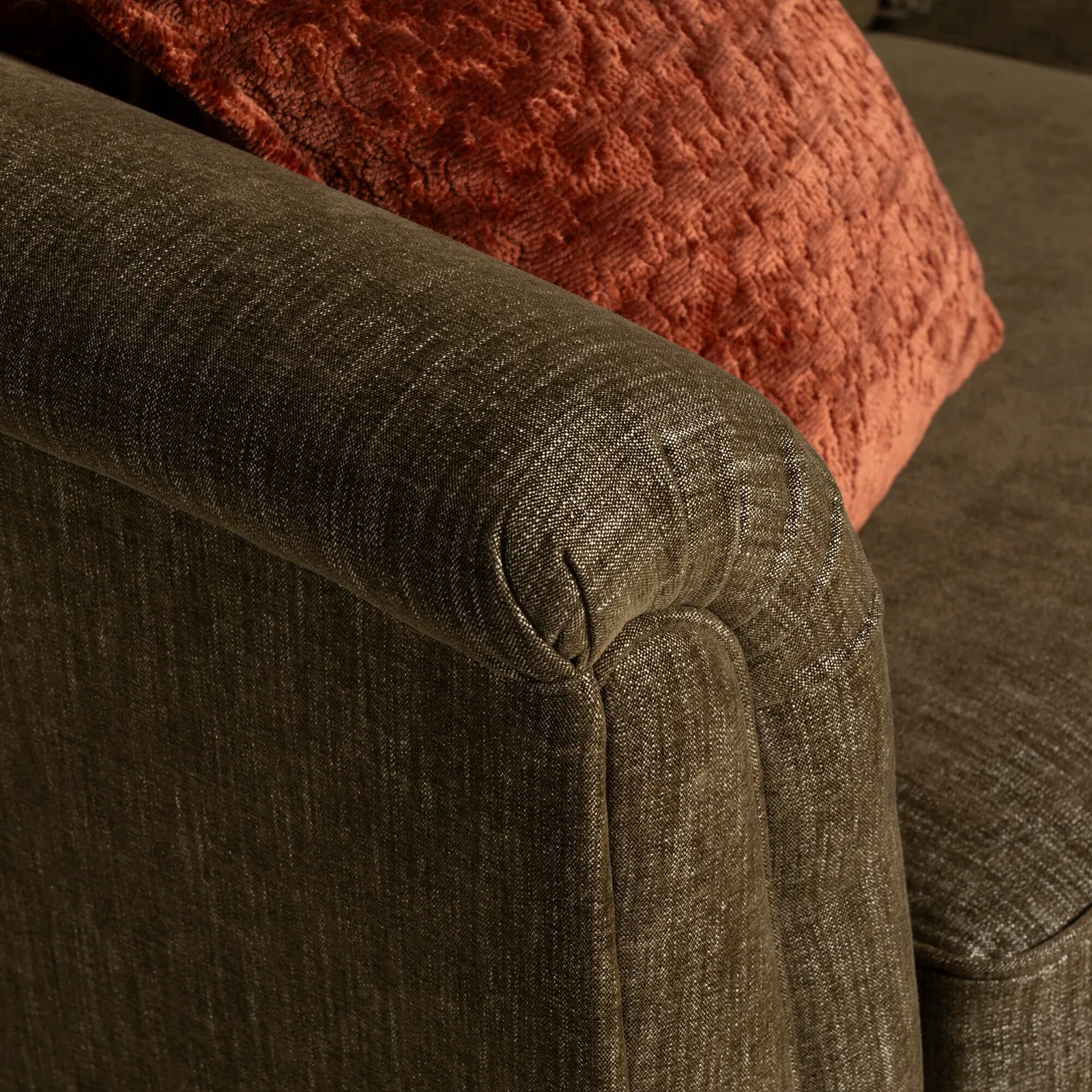 Godwin 3 Seater Standard Back Sofa, Green Fabric | Barker & Stonehouse 4