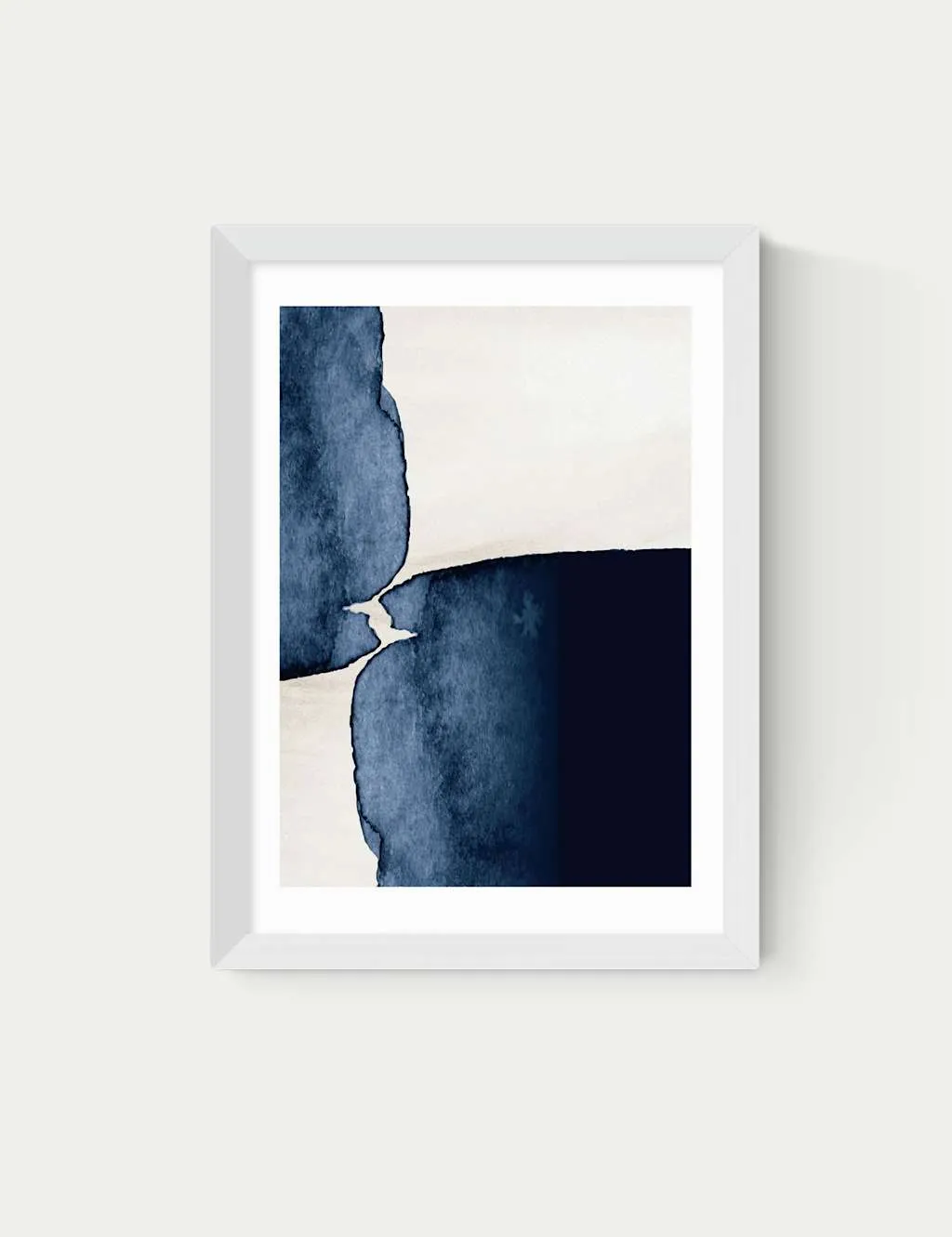 East End Prints Watercolour Abstract Rectangle Framed Art White