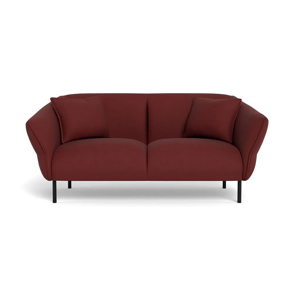 Heal's Alto 2 Seater Sofa Capelo Linen-Cotton Etruscan Red Black Feet 1