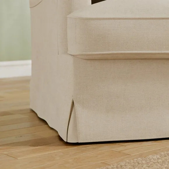 Beatrice II Faux Linen Fixed Loose Cover Snuggle Chair 5