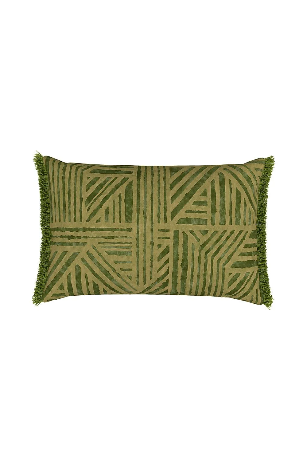 Harlequin 'Crater' Cotton Cushion in Green