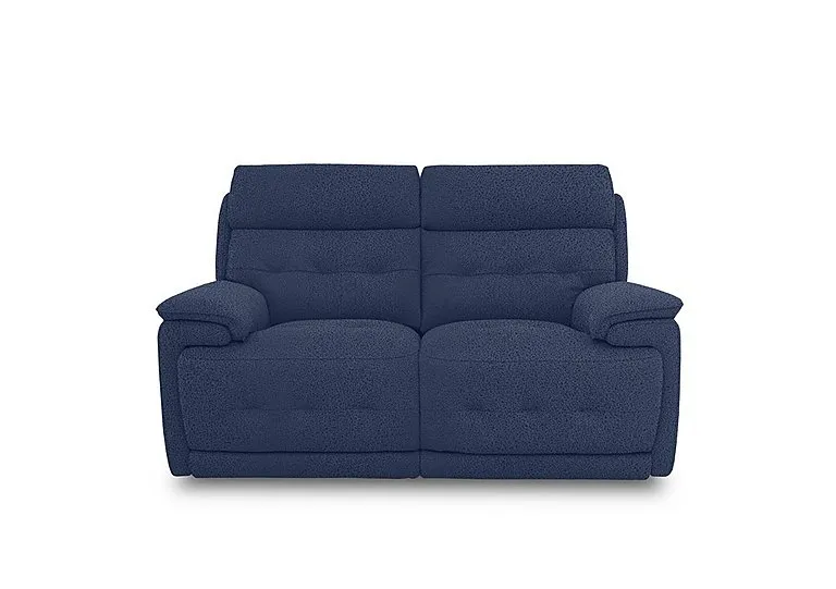 Brescia Fabric 2 Seater Power Recliner Sofa with Power Headrests - Blue