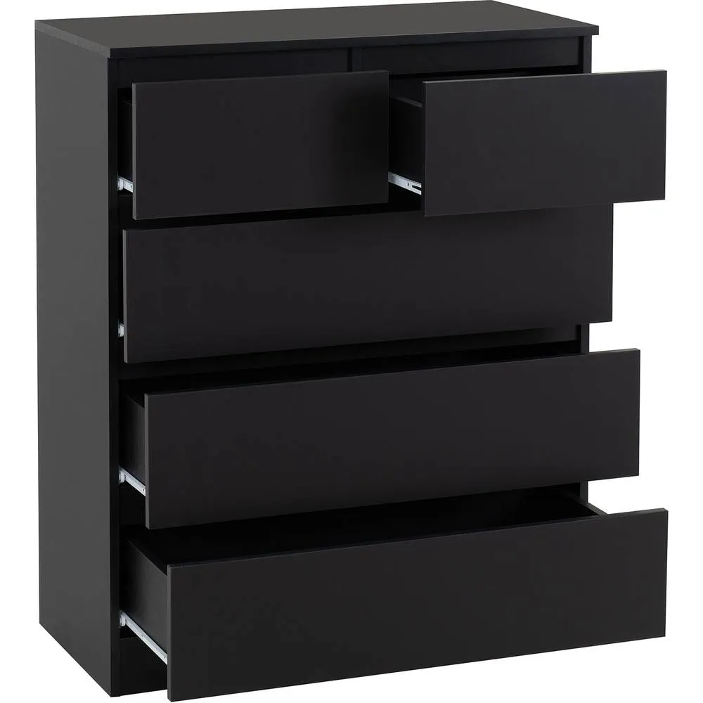Seconique Malvern 3+2 Drawer Chest - Black 3