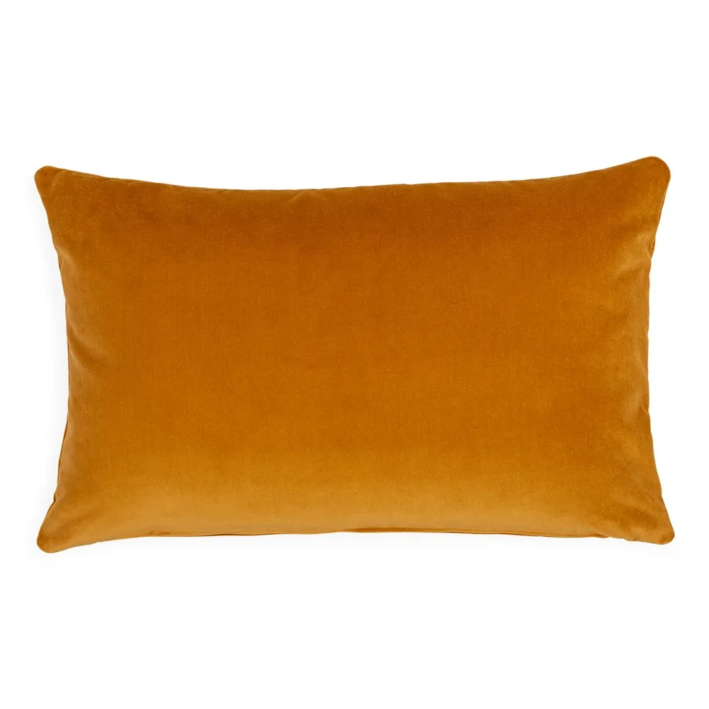 Heal's Velvet Cushion Ochre 35 x 55cm