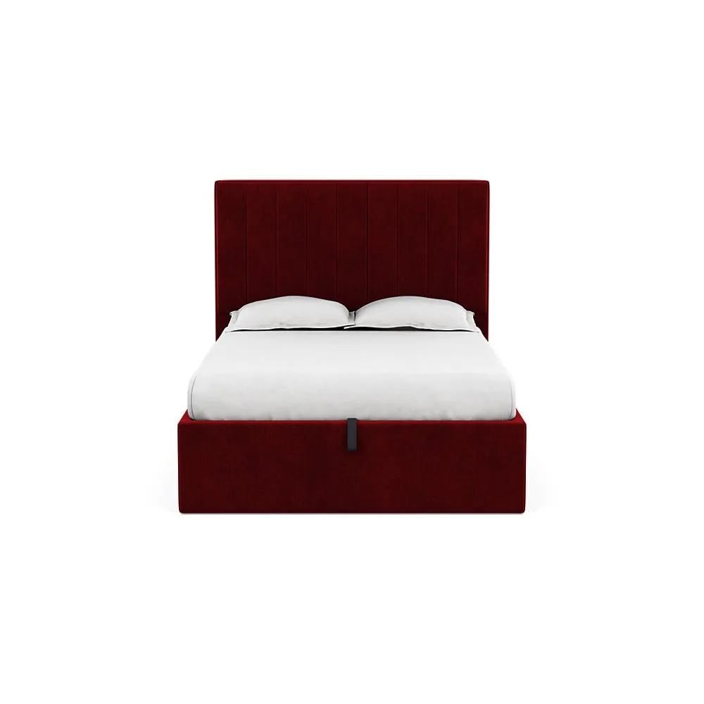 Heal's Retta Headboard (Lift Storage) Double Smart Luxe Velvet Mulberry 1