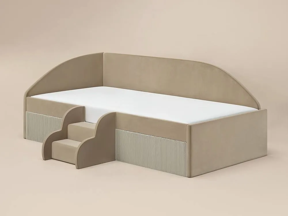 Flair Aviana Velvet Low Sleeper Bed with Beige Cord 4