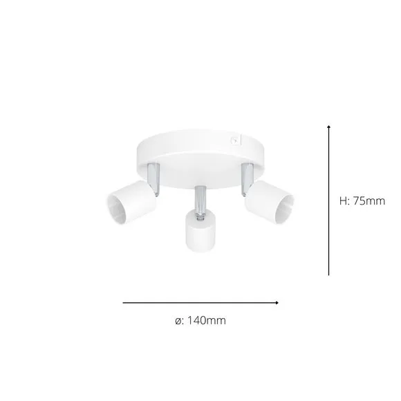 EGLO Essentials Stecci-E 3 Light Adjustable Semi Flush Spotlight 4
