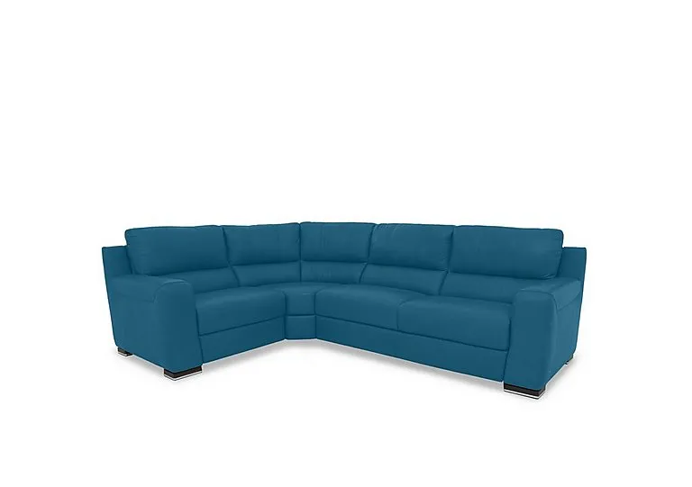 Viali Leather Left Hand Facing Corner Sofa