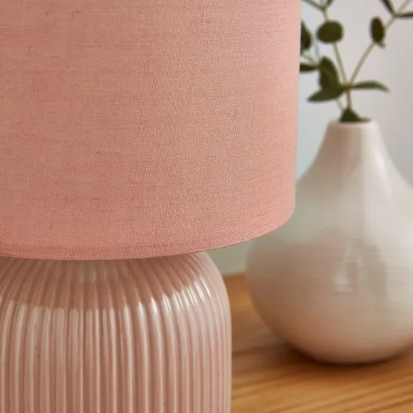Hebe Ribbed Ceramic Table Lamp 3