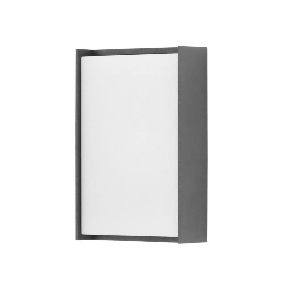 Netlighting Block LED Outdoor Flush Wall Lamp Antracita Neutral White 4000K IP65 in Grey