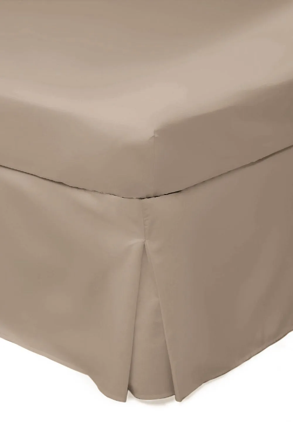 Belledorm Easy Care 200 Thread Count Cotton Polyester Percale Platform Valance in Light Brown 1