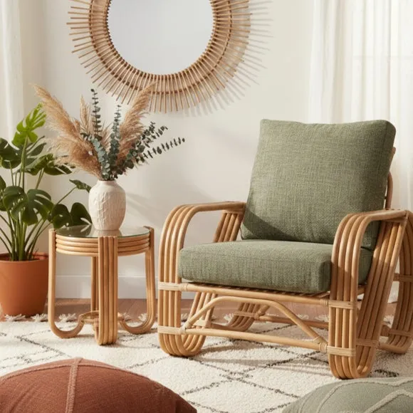 Desser Pretzel Rattan Side Table