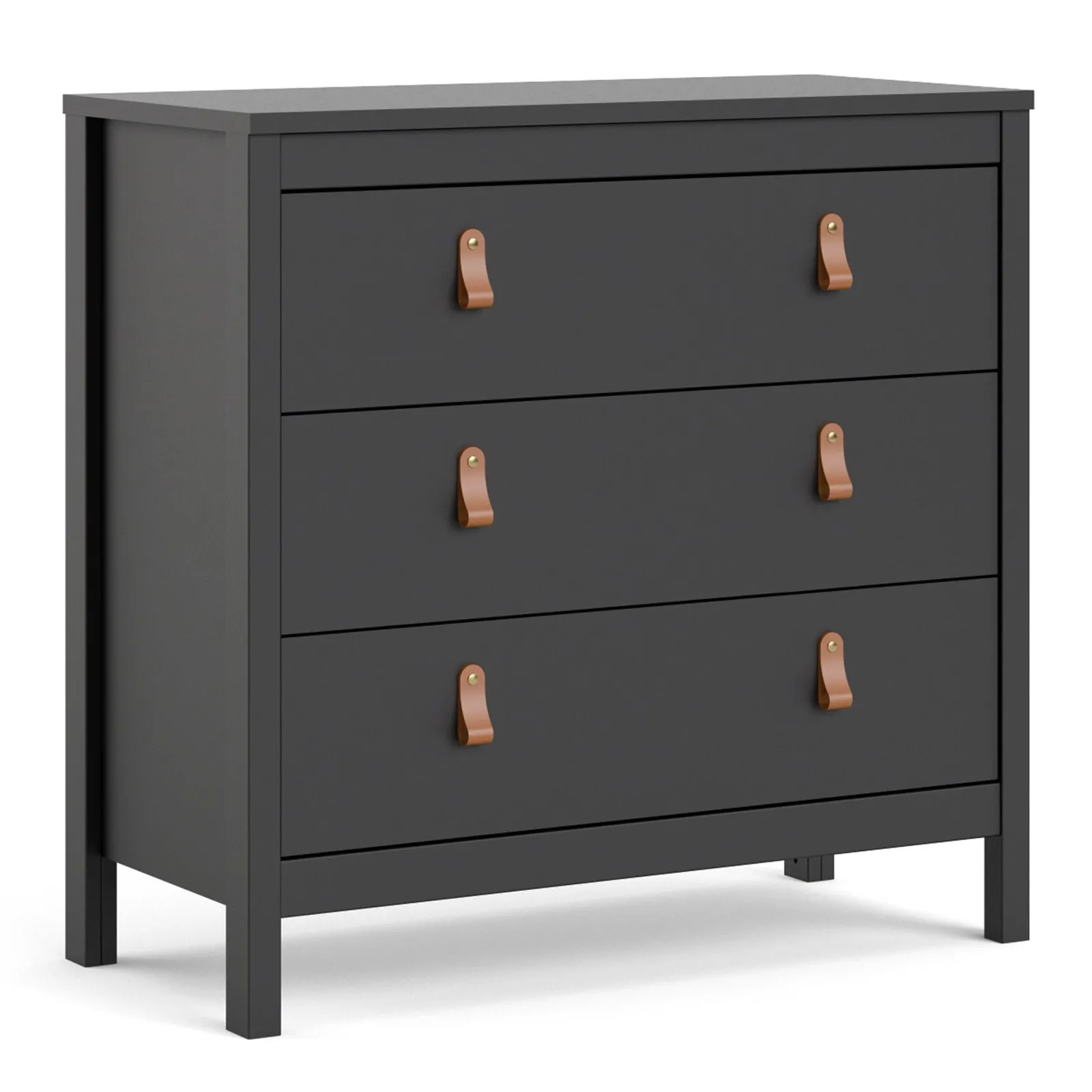 Furniture To Go Barcelona Chest 3 Drawers in Black