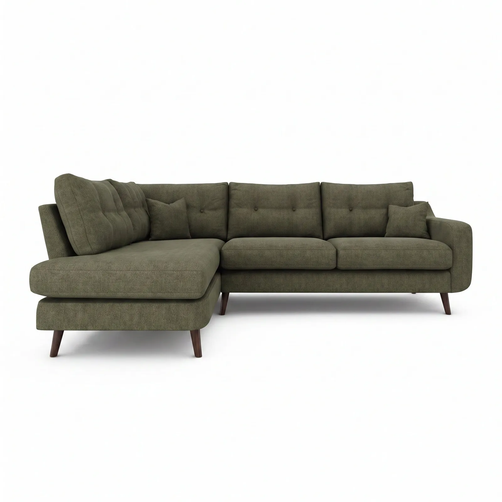 Myers Corner Group Left Corner Sofa, Green Fabric | Barker & Stonehouse 2