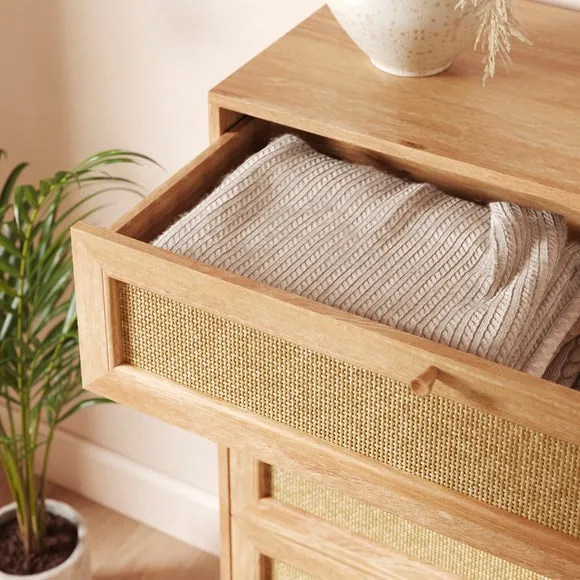 Jordyn 5 Drawer Chest, Mango Wood Effect 3