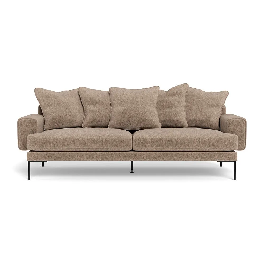 Heal's Torrington 4 Seater Sofa Boucle Velvet Rocky Black Feet 1