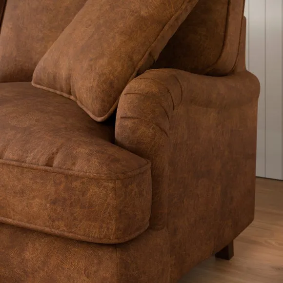 Beatrice II Relaxed Faux Leather Corner Storage Sofa Bed 4
