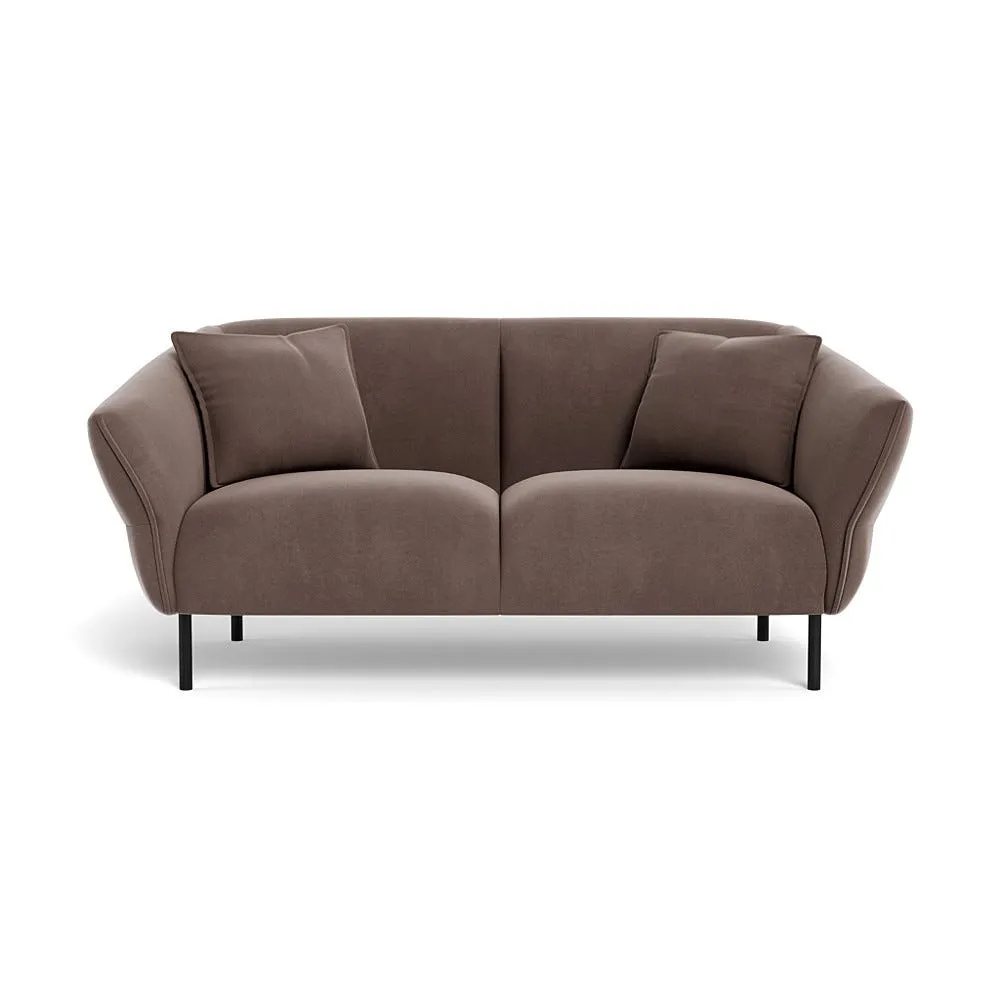 Heal's Alto 2 Seater Sofa Smart Velvet Mouse Black Feet