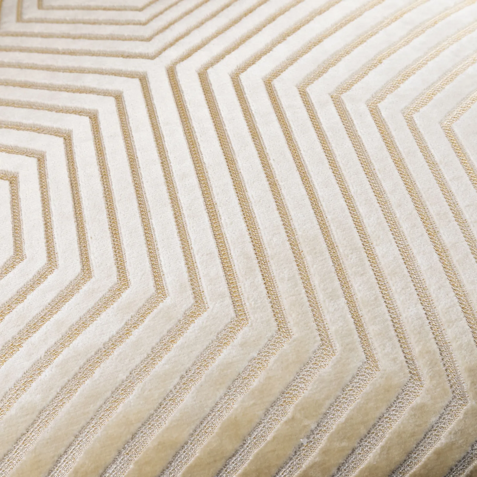 Paoletti Evoke Cut Velvet Cushion Ivory, White 5