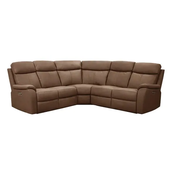 Aspire Kingsmere Leather Power Recliner 5 Seater Corner Sofa 5