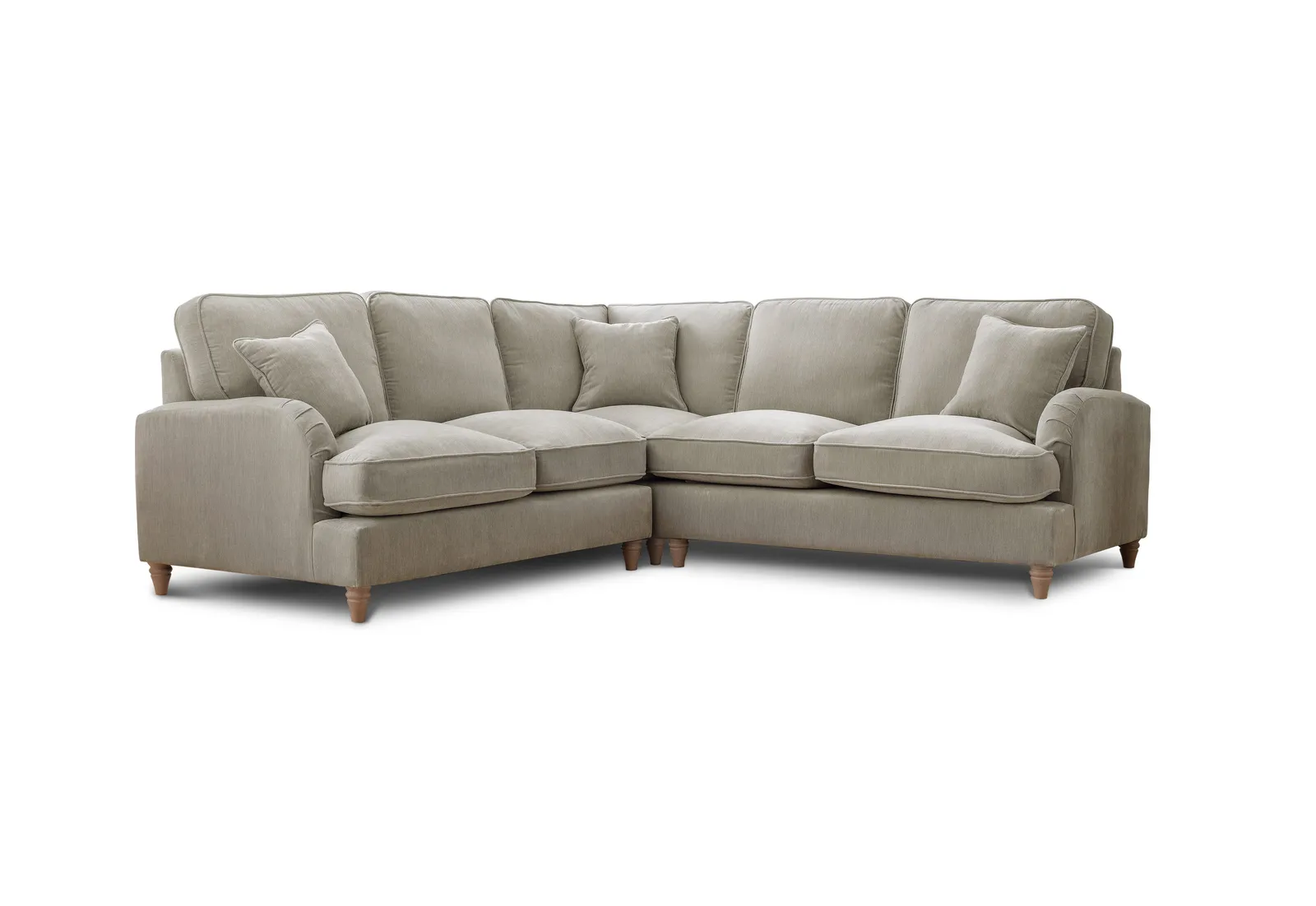 The Great Sofa Company Orla 2 Corner 2 Manhattan Ice (no cutout) in Taupe 2