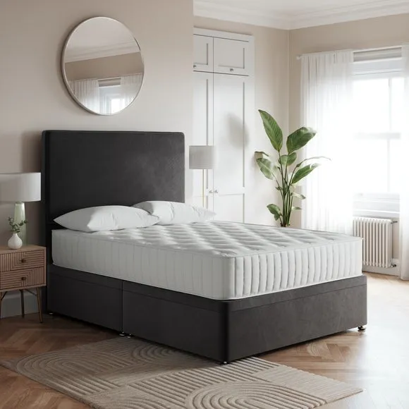 Luxury Side Ottoman Bed Frame, Velvet 1