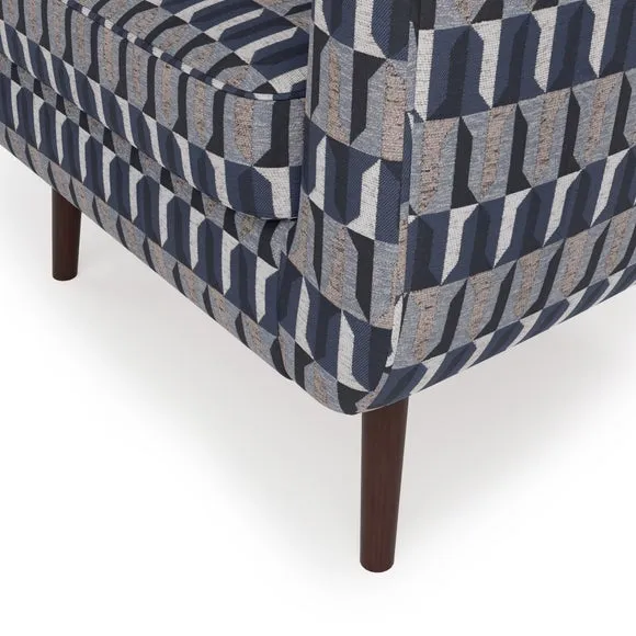 Eddie Regents Jacquard Velvet Tub Chair 6