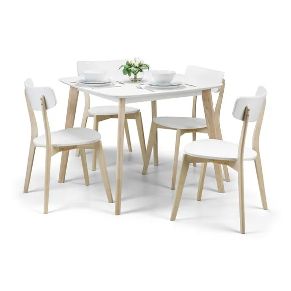 Casa 4 Seater Square Dining Table, White 6