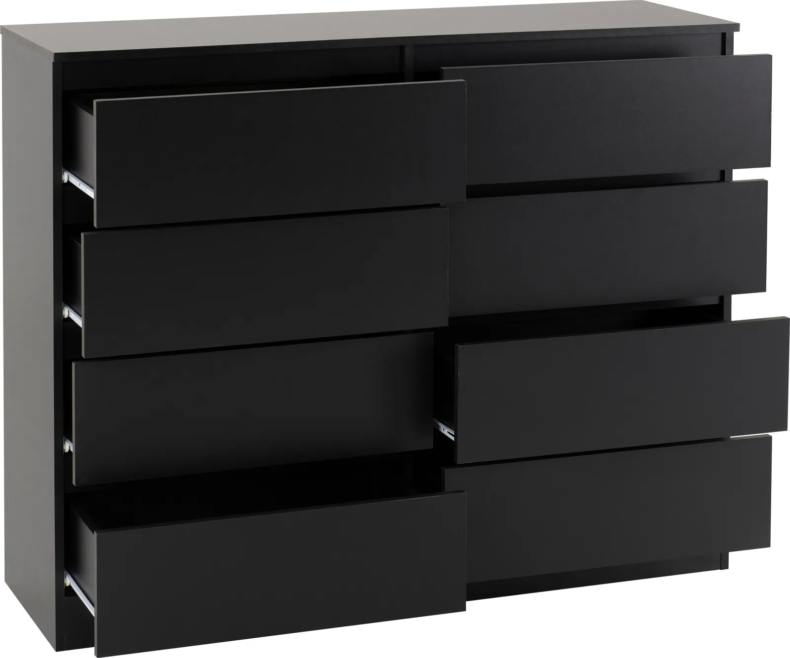 Seconique Malvern 8 Drawer Chest in Black 4