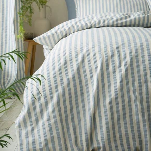 Pineapple Elephant Cotton Rich Woven Stripe Duvet Cover & Pillowcase Set 4