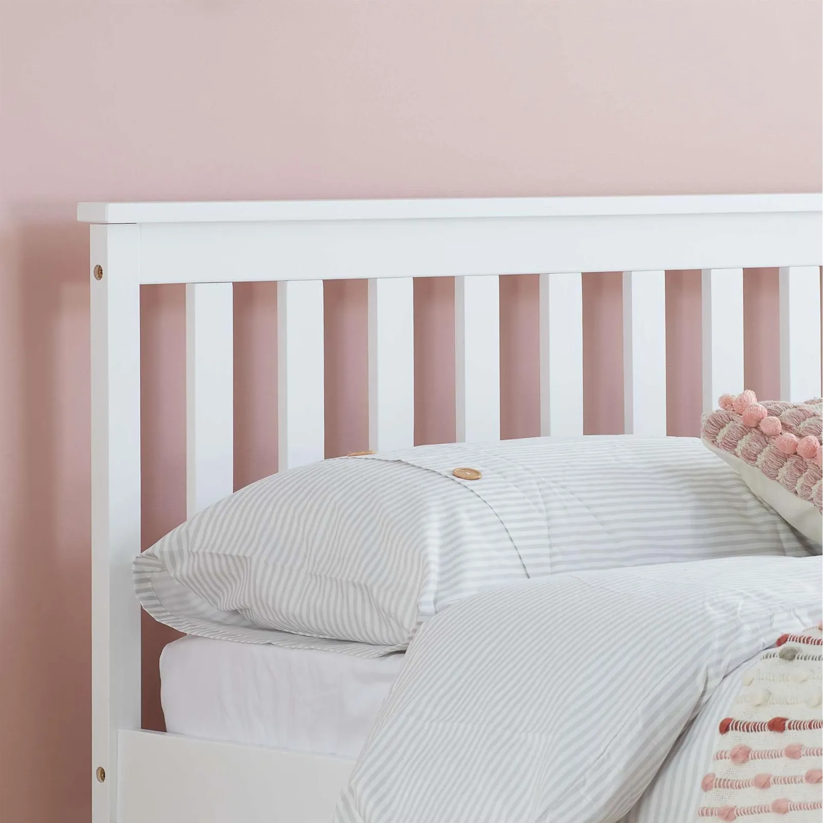 Birlea Small Double Bed Frame & Mattress White Wood Sleepsoul Cambridge 4FT 3