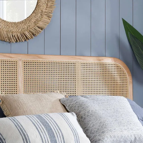 Elina Rattan Bed Frame, Oak 4