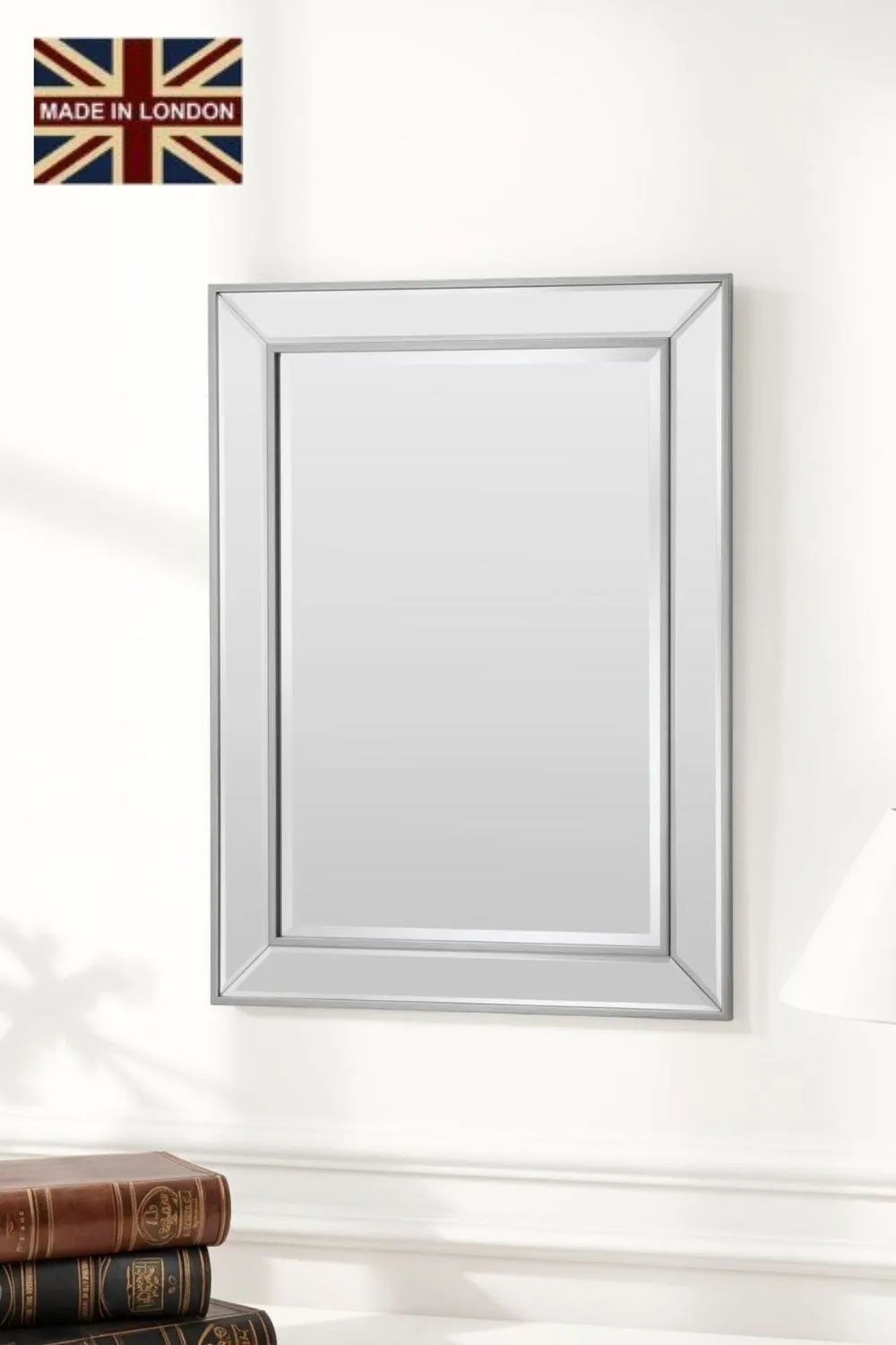 Yearn Mirrors Angled Wall Mirror Champagne 95x120.5cm in Metallic Silver