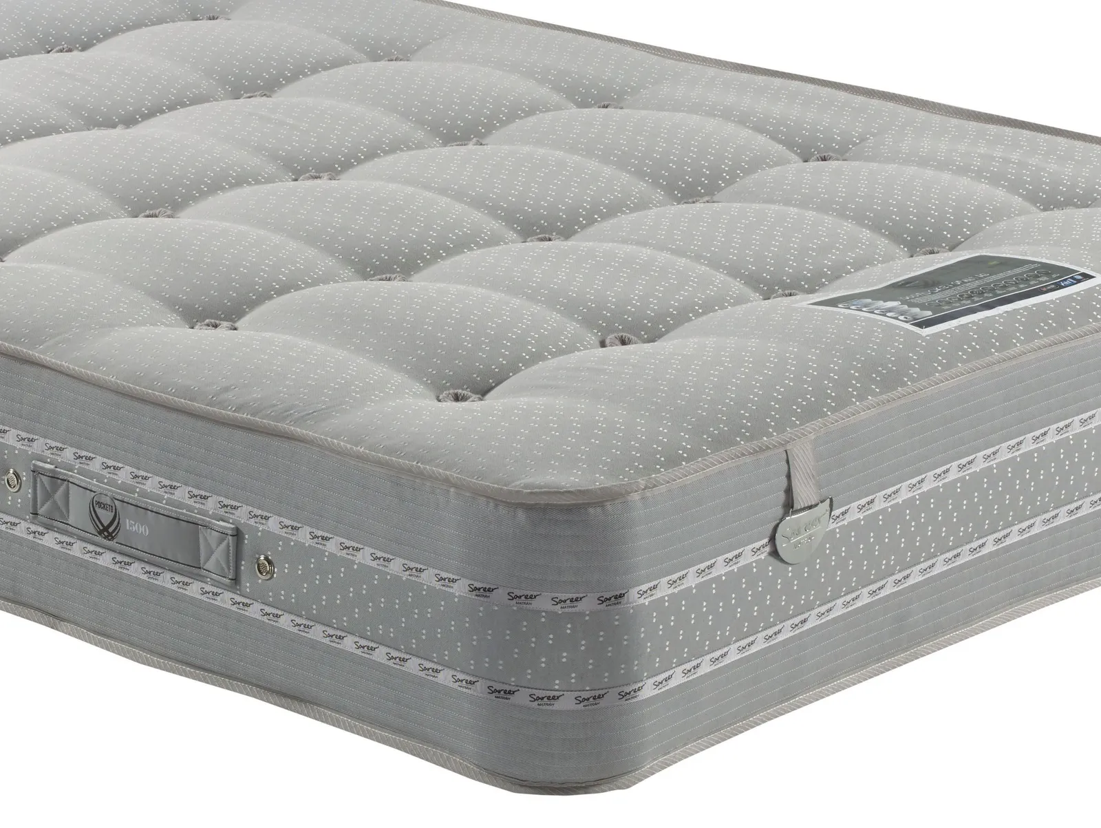 Sareer Furniture Limited Sareer Pocketo 1500 Pocket Sprung Mattress in Grey