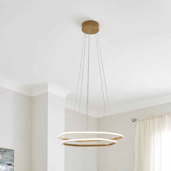 Puddle Double Hoop 2 Light Adjustable LED Ceiling Light