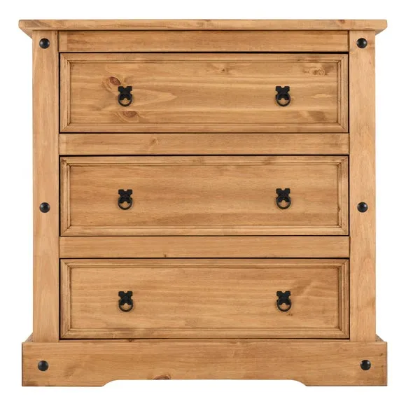 Corona 3 Drawer Chest, Pine 3