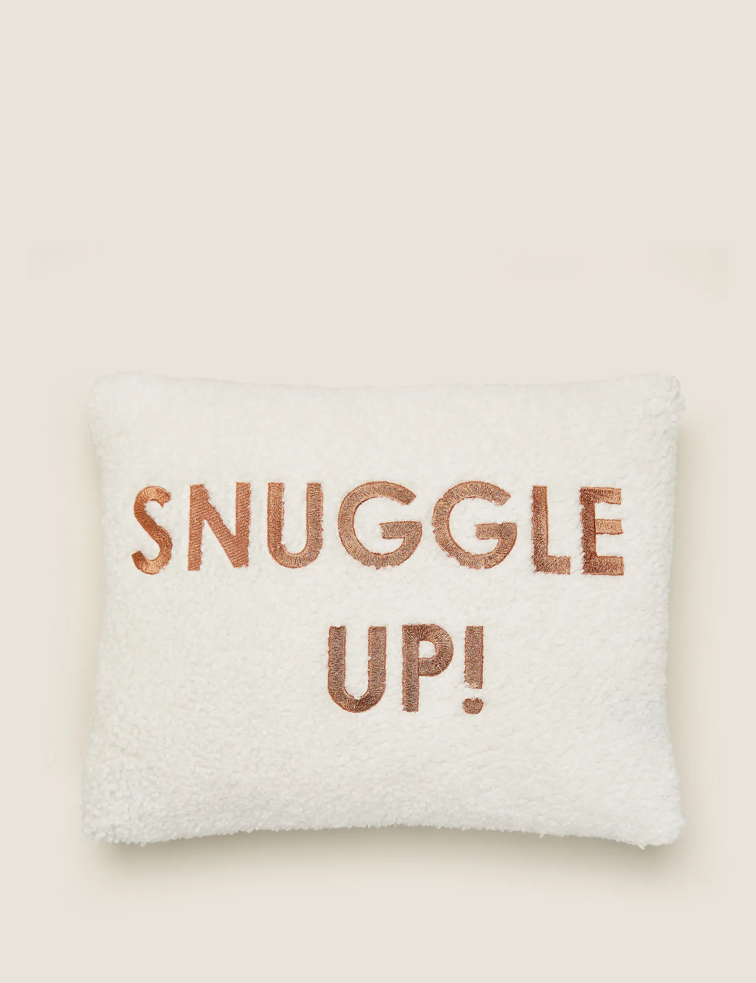 M&S Snuggle Up Embroidered Bolster Cushion
