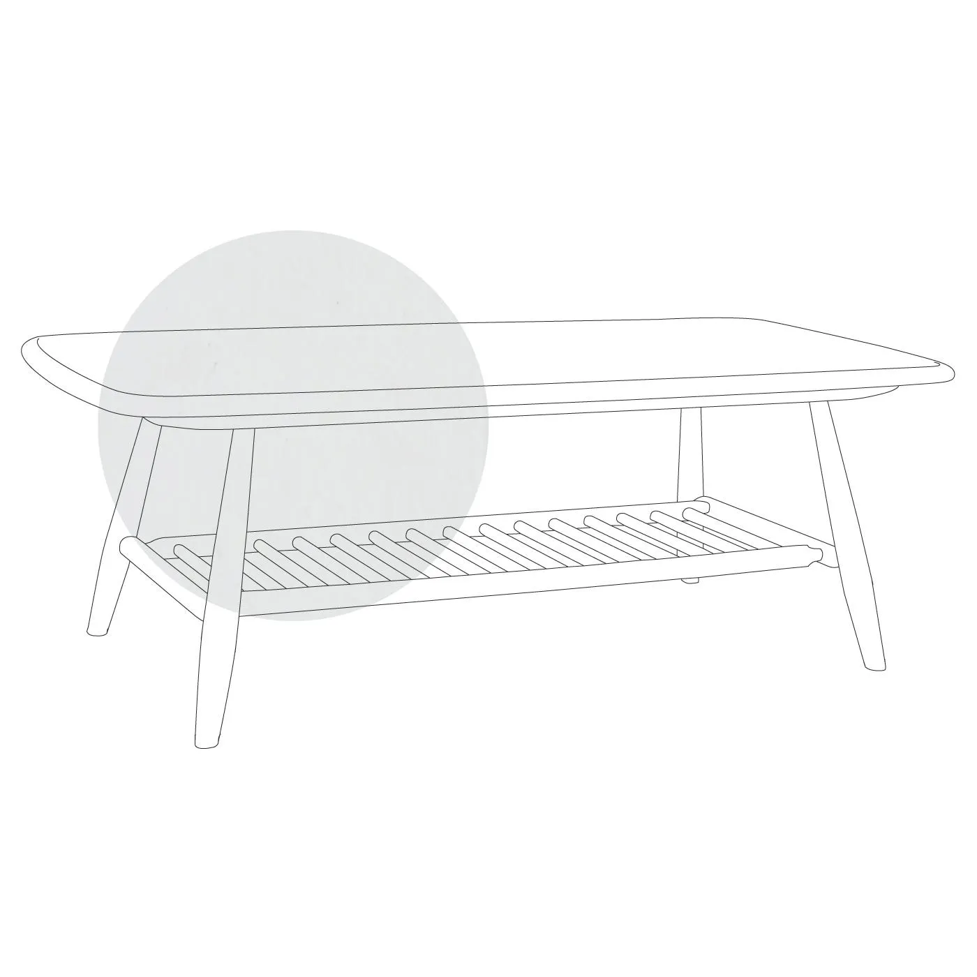 Ercol Originals Coffee Table Coloured Finish White 2