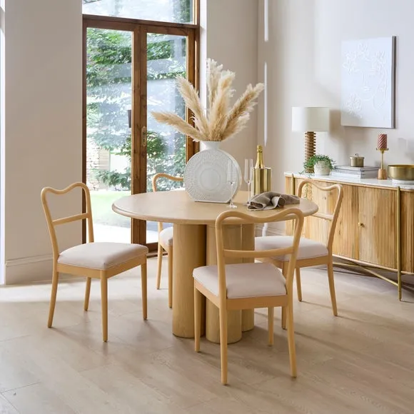Alora 4 Seater Round Dining Table 1