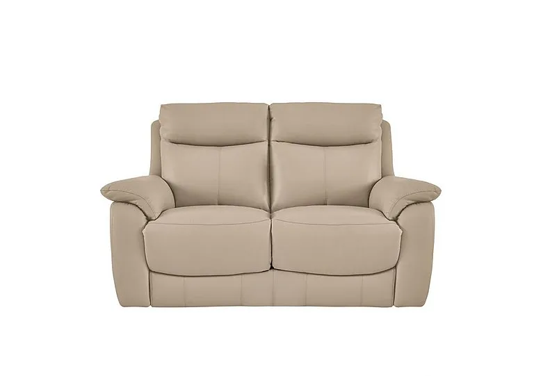 Echo 2 Seater Leather Sofa - BV Pebble