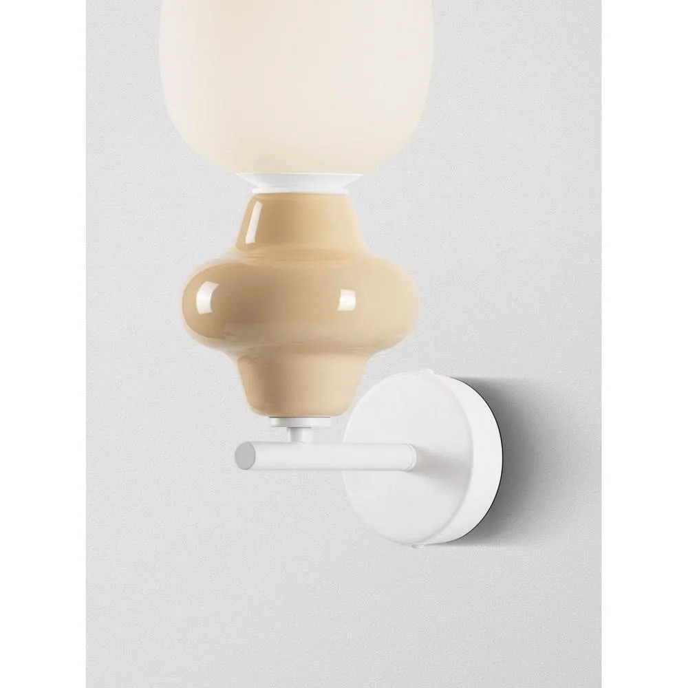 Netlighting Clio Globe Wall Lights Yellow Matt White E14 1x5W 5