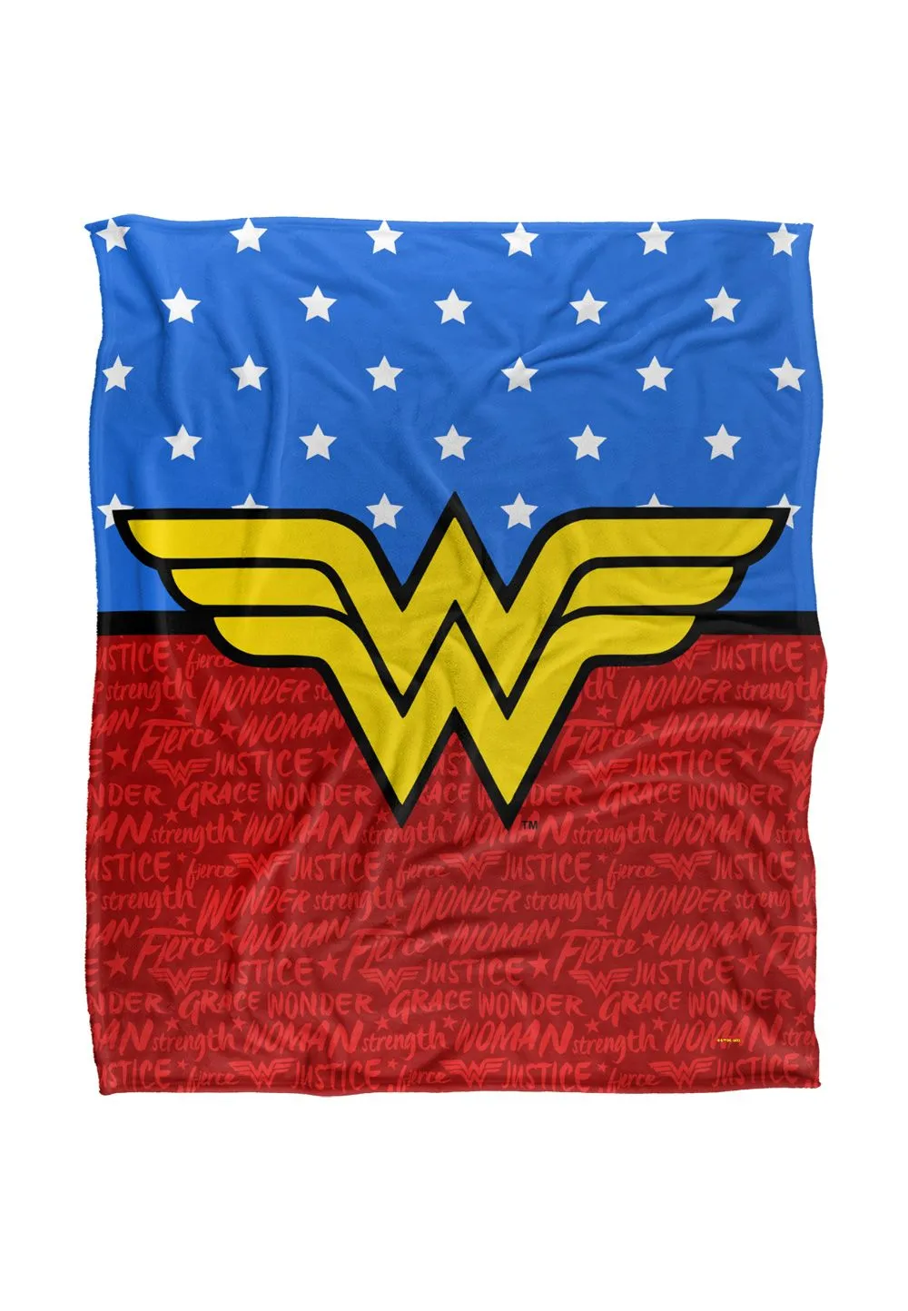 Wonder Woman Red & Blue Silky Touch Super Soft Throw Blanket 152 X 127 cm in White