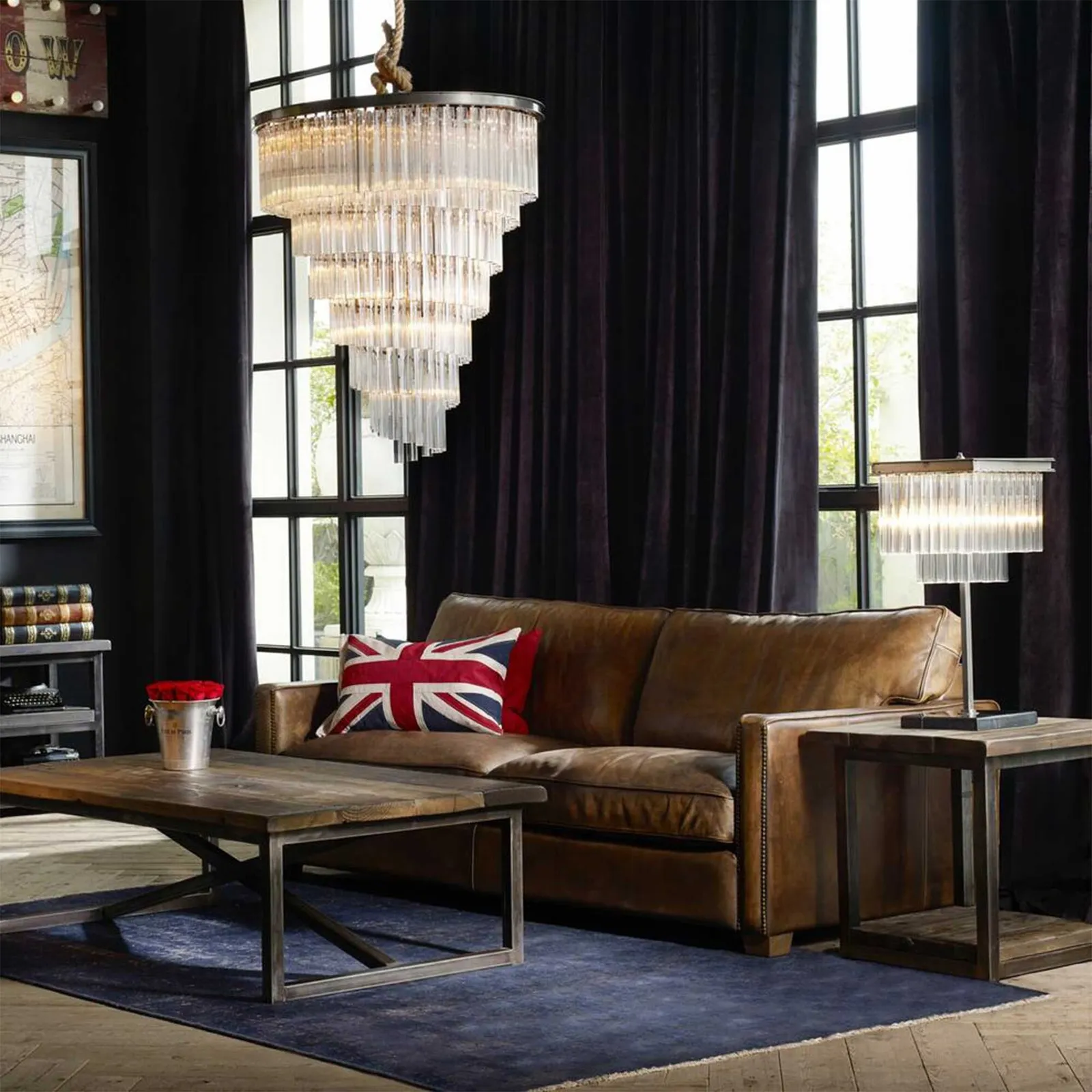 Timothy Oulton Viscount William Sofa 3 Seater, Brown Leather | Barker & Stonehouse 2