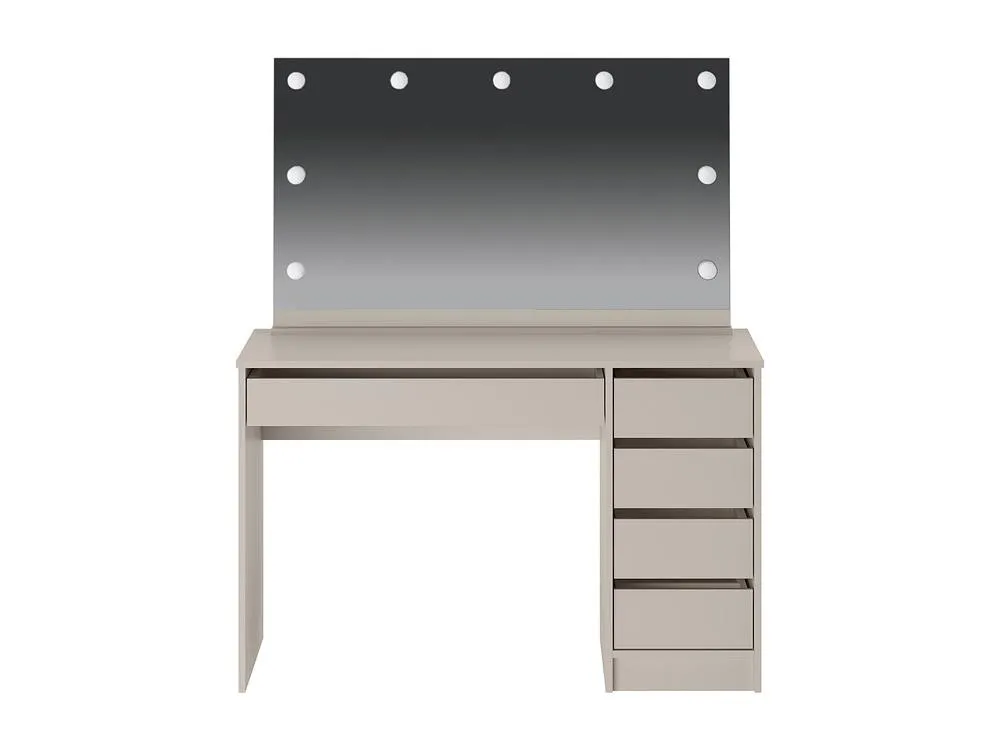 Vente-unique Dressing Table With LED Mirror - 5 Drawers - Beige - JENEMI 5